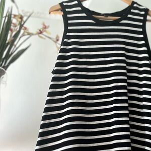 Banana Republic Black and White Striped Top, Size L